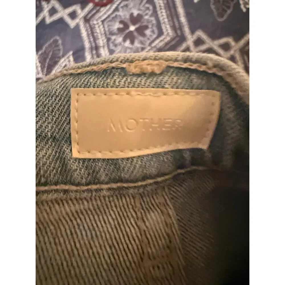 MOTHER High Waisted Spinner Zip Heel Norway Dude Jeans Size 32 - Picture 4 of 10